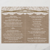 Die rustikalen Hochzeitsprogramme der Starfish (Rückseite)