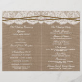 Die rustikalen Hochzeitsprogramme der Starfish (Rückseite)