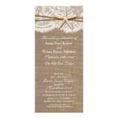 Die rustikalen Hochzeitsprogramme der Starfish Werbekarte (Vorne)