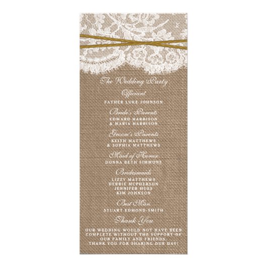 Die rustikalen Hochzeitsprogramme für Sonnenblumen Werbekarte (Hinten)