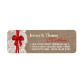 Die rustikalen Labels der Red Bow Wedding Collecti (Vorne)