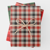 Die rustikalen roten und grünen Karierten Muster Geschenkpapier Set (Beispiel)