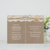 Die rustikalen Sand-Dollar-Hochzeitsprogramme (Stehend Vorderseite)