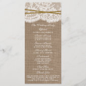 Die rustikalen Sand-Dollar-Hochzeitsprogramme Programm (Rückseite)