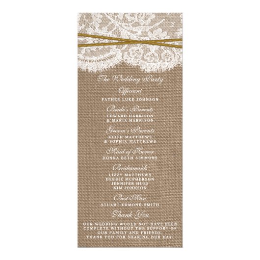 Die rustikalen Sand-Dollar-Hochzeitsprogramme Werbekarte (Hinten)