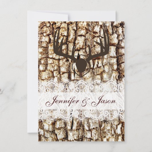 Die rustikalen Wedding Einladung (Rückseite)