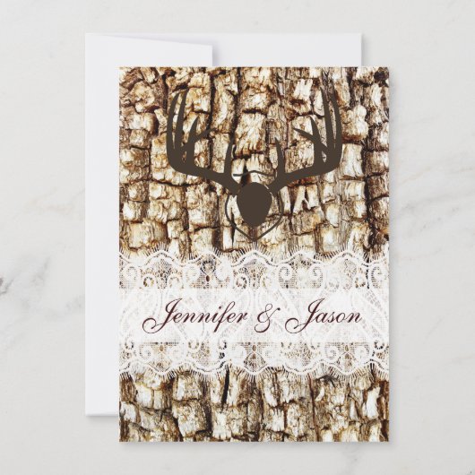 Die rustikalen Wedding Einladung (Rückseite)