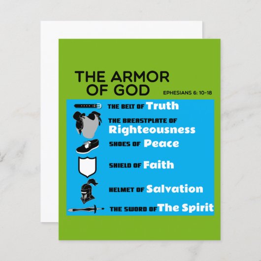 Die Rüstung der Gottekarte (Vorne/Hinten)