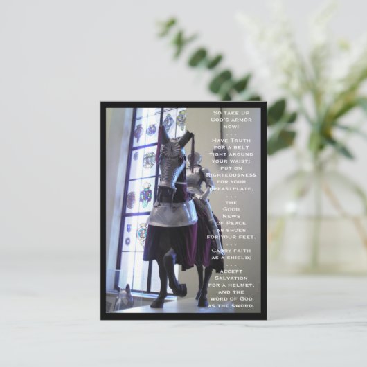 Die Rüstung des Gottes (Pferd) Postkarte (Stehend Vorderseite)