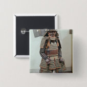 Die Rüstung des Samurai-Kriegers Button (Vorne & Hinten)