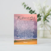 Die Rüstung Gottes, die Ephesianer 6 Postkarte (Stehend Vorderseite)