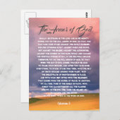 Die Rüstung Gottes, die Ephesianer 6 Postkarte (Vorne/Hinten)