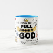 Die Rüstung Gottes mit zwei Tonen Kaffee-Tasse anz Zweifarbige Tasse (Mittel)