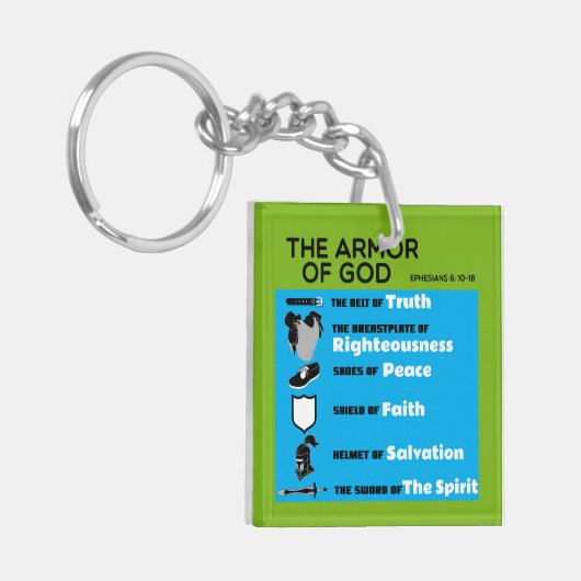 Die Rüstung Gottes Schlüsselanhänger (Vorderseite links)