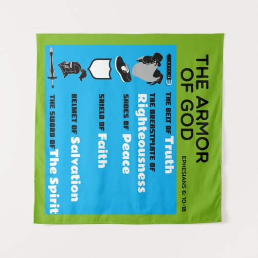 Die Rüstung Gottes Wandteppich (Vorderseite (Horizontal))