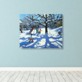 Die Rutsche im Winter Bourg St Moritz Leinwanddruck (Insitu (Holzboden))