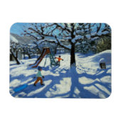 Die Rutsche im Winter Bourg St Moritz Magnet (Horizontal)