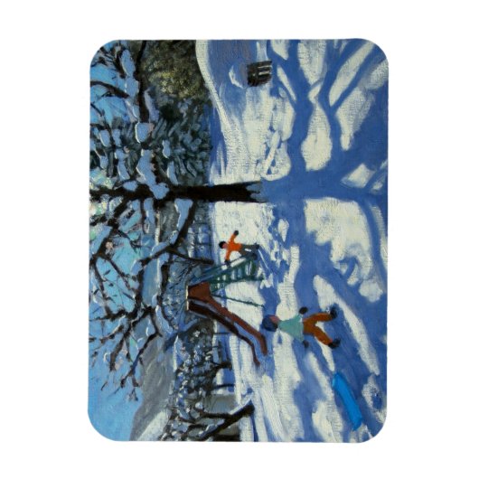 Die Rutsche im Winter Bourg St Moritz Magnet (Vertikal)