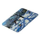 Die Rutsche im Winter Bourg St Moritz Magnet (Linke Seite)