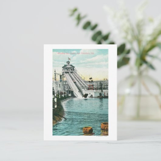 Die Rutschen schießen Postkarte (Stehend Vorderseite)