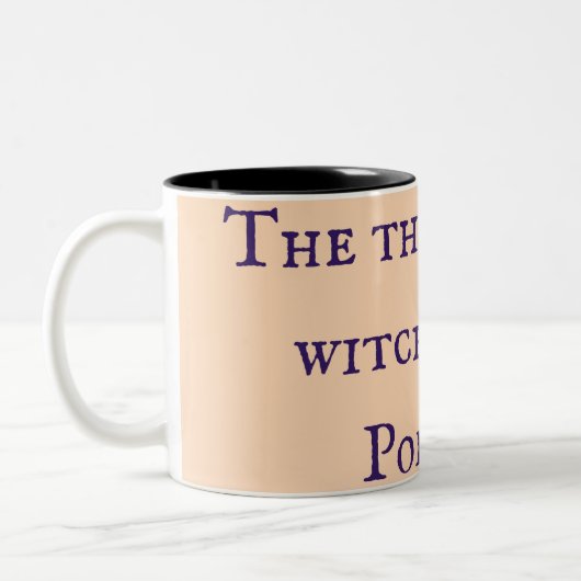 Die Sache mit der Hexenjagd Podcast-Tasse Zweifarbige Tasse (Links)