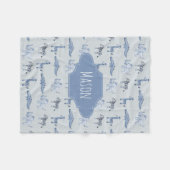 Die Safari-Tier-Dschungel-Muster des Jungen Fleecedecke (Vorderseite (Horizontal))