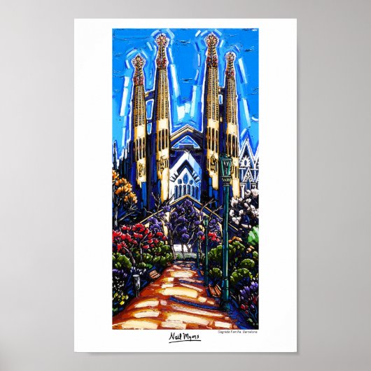 Die Sagrada Familia, Barcelona Poster (Vorne)