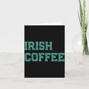 Die Sahne in Irish Coffee und Irish Coffee geben Karte