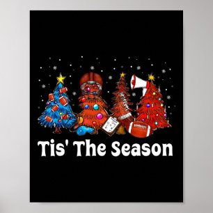 Die Saison Football Weihnachten Ornamente Für Werb Poster