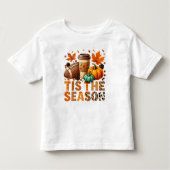 Die Saison Herbstzeit mit Football und Kaffee Kleinkind T-shirt (Vorderseite)