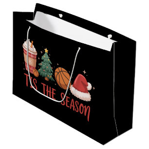 Die Saison ist da Basketballliebhaber Weihnachtsge Große Geschenktüte