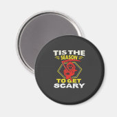Die Saison ist gruselig Sensenmann Halloween Magnet (Vorderseite/Rückseite)