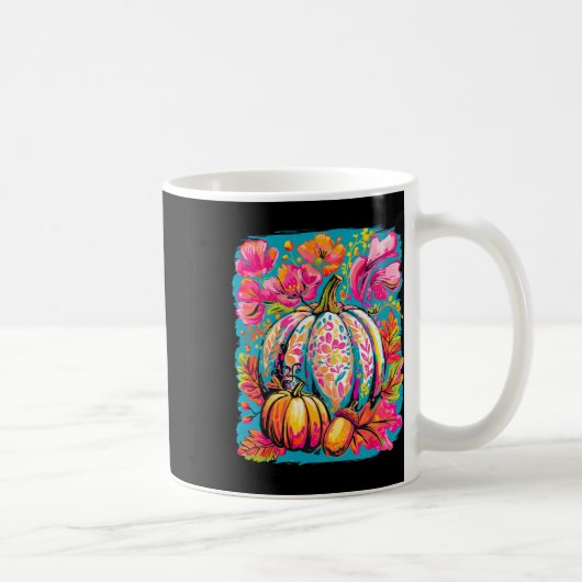 Die Saison Kürbis Herbst Y'all Blätter Kaffeetasse (Rechts)