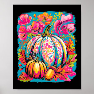 Die Saison Kürbis Herbst Y'all Blätter Th Poster