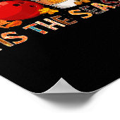 Die Saison Leopard Kürbis Bowling Halloween Herbst Poster (Ecke)