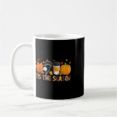 Die Saison Leopard Pumpkin Lacrosse Halloween Fall Kaffeetasse (Links)