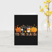 Die Saison Leopard Pumpkin Lacrosse Halloween Fall Karte (Gelbe Blume)