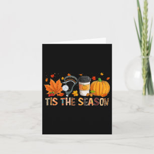 Die Saison Leopard Pumpkin Lacrosse Halloween Fall Karte
