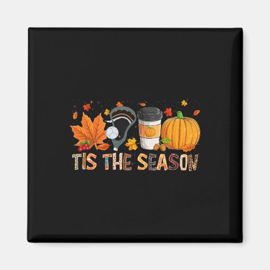 Die Saison Leopard Pumpkin Lacrosse Halloween Fall Magnet (Vorne)