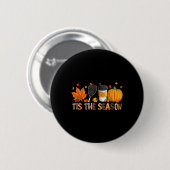 Die Saison Leopard Pumpkin Racquetbyll Halloween F Button (Vorne & Hinten)