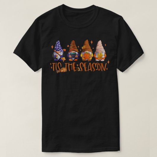 Die Saison Pumpkin Gnomes Herbst Niedlich Hal T-Shirt (Design vorne)
