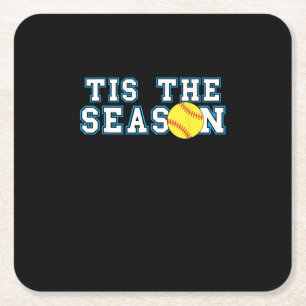 Die Saison Softball-Trainer Kreative Casual Rechteckiger Pappuntersetzer