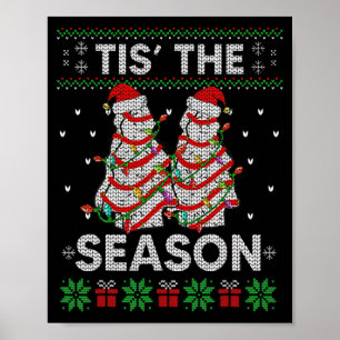 Die Saison Weihnachtsbaum Torten Debbie Becky Xmas Poster