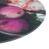 DIE SAISON'S OBST, PEACHES, PRUNES PLATE Still Lif Schneidebrett (Ecke)