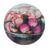 DIE SAISON'S OBST, PEACHES, PRUNES PLATE Still Lif Schneidebrett (Vorderseite)