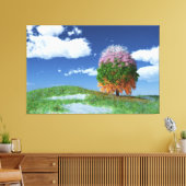 Die Saisontreppen-Leinwand Leinwanddruck (Insitu (Wohnzimmer))