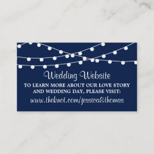 Die Saitenleuchten an der Blue Wedding Collection Begleitkarte