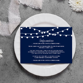 Die Saitenleuchten an der Blue Wedding Collection Begleitkarte