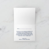 Die Saitenleuchten an der Blue Wedding Collection Dankeskarte (Innenseite)