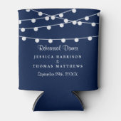 Die Saitenleuchten an der Blue Wedding Collection Dosenkühler (Vorderseite)